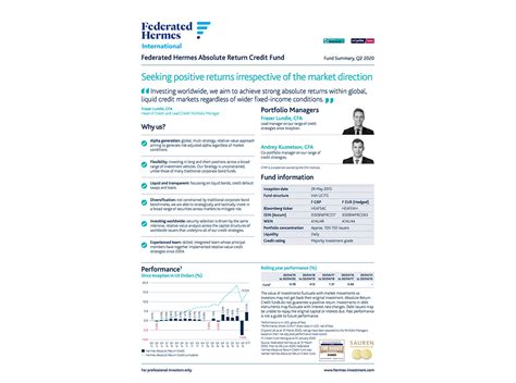 hermes absolute return credit fund factsheet|Federated Hermes Absolute Return Credit F Inc GBP.